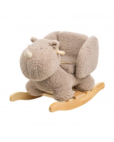 Rhinocéros à Bascule - Teddy taupe Rhinocéros à Bascule - Teddy taupe