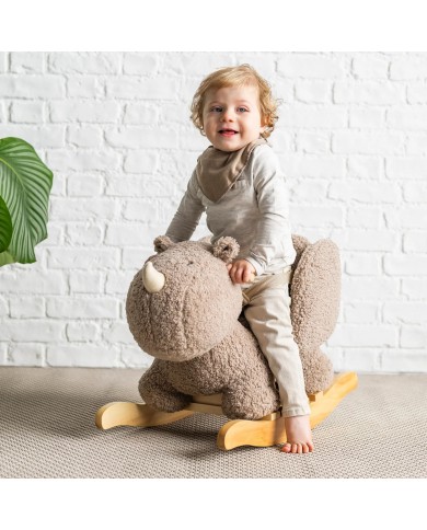 Rhinocéros à Bascule - Teddy taupe