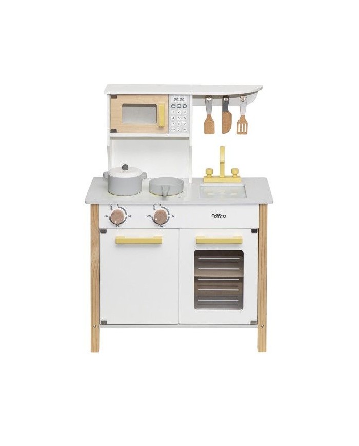 Cuisine en bois - Blanc/doré