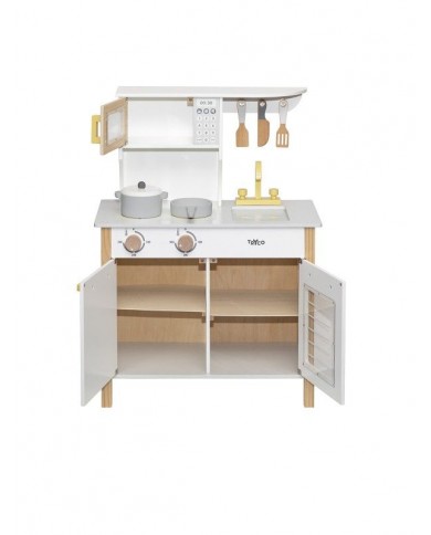 Cuisine en bois - Blanc/doré