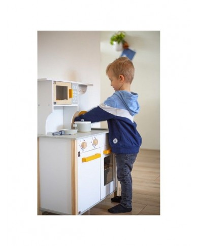 Cuisine en bois - Blanc/doré