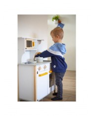 Cuisine en bois - Blanc/doré