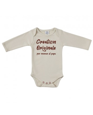 Body manches longues "Création originale" sable