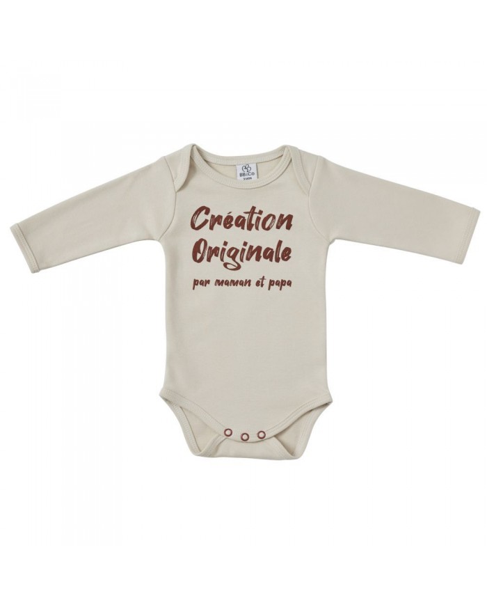 Body manches longues "Création originale" sable