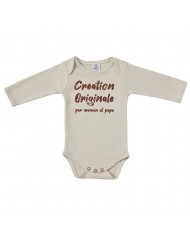 Body manches longues "Parrain" sable