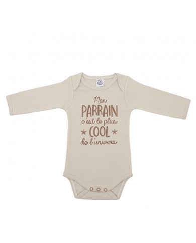 Body manches longues "Parrain" sable