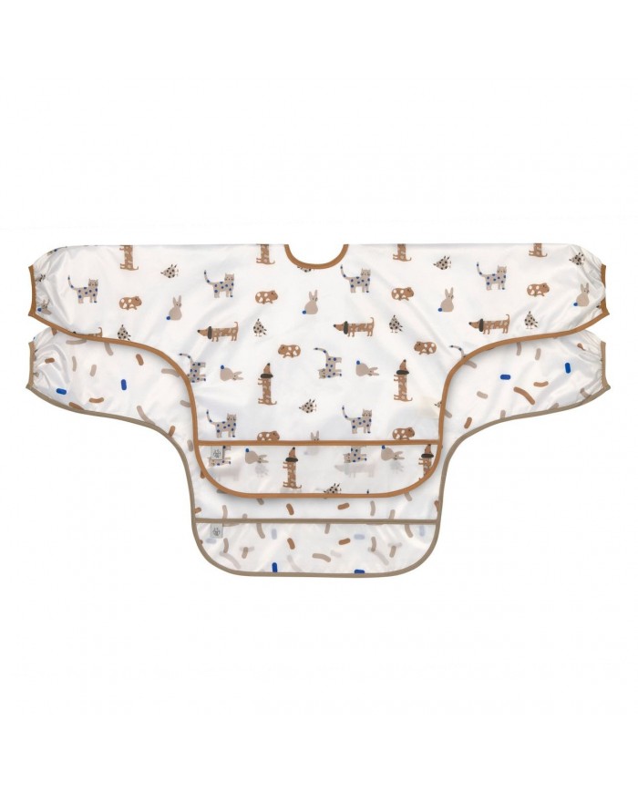 Bavoirs manches longues avec poche (2pcs), Little Mateys royal bleu