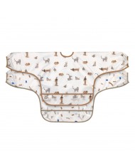 Bavoirs manches longues avec poche (2pcs), Little Mateys royal bleu
