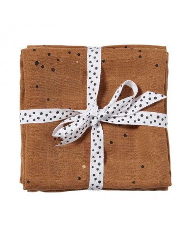 Tétras (lot de 2) Dreamy dots - Moutarde Tétras (lot de 2) Dreamy dots - Moutarde