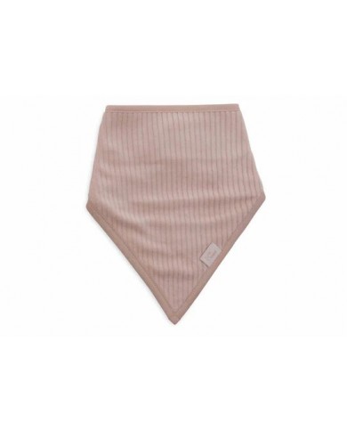 Bavoir Bandana Velvet Rib - Wild Rose/Ivory - 2 Unités