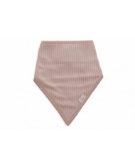 Bavoir Bandana Velvet Rib - Wild Rose/Ivory - 2 Unités