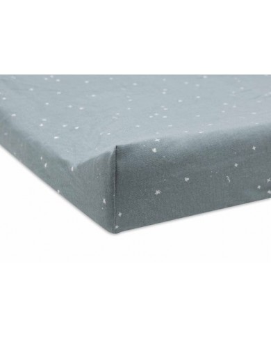 Housse matelas à Langer Jersey 50x70cm Twinkling - Sea Green