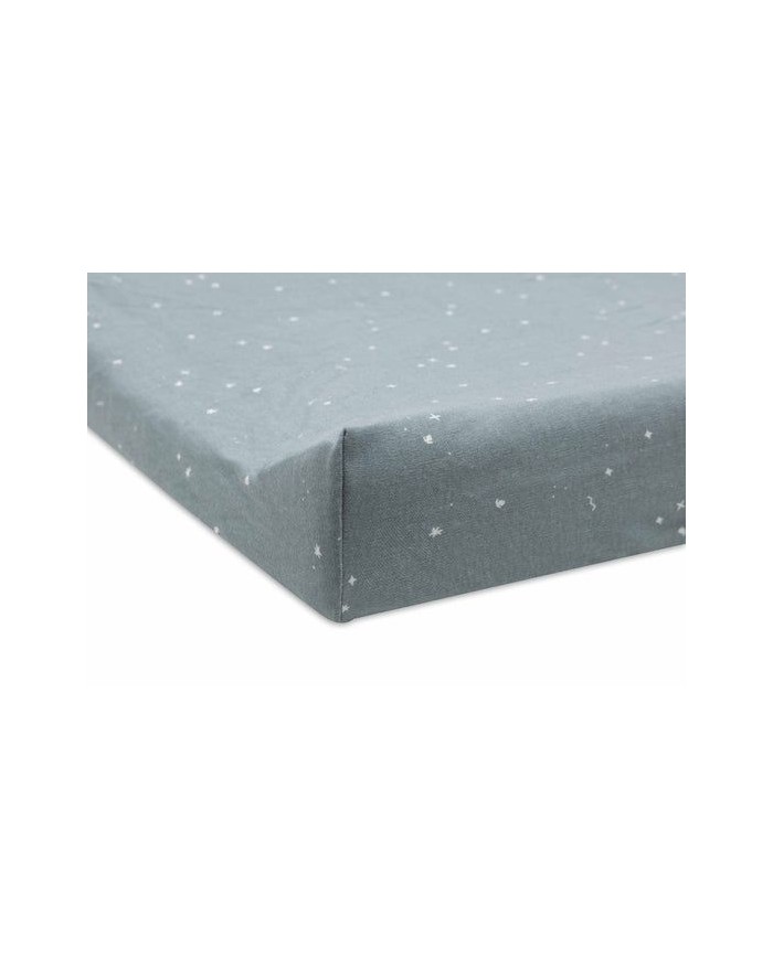 Housse matelas à Langer Jersey 50x70cm Twinkling - Sea Green