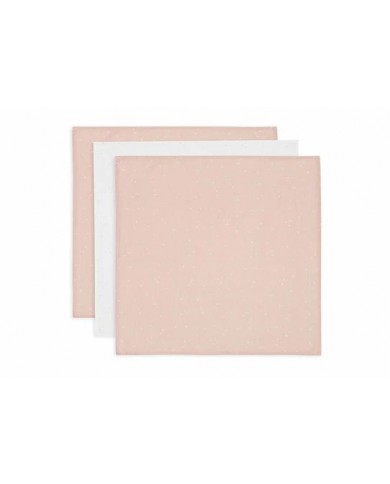 Tétra Gaze de Coton 70x70cm Twinkling - Wild Rose - 3 Unités