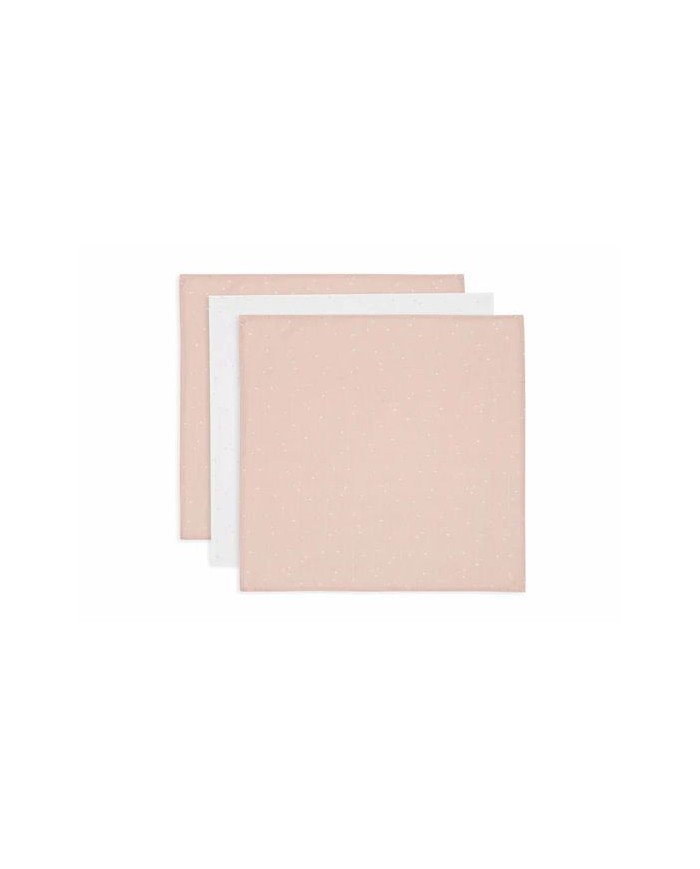 Tétra Gaze de Coton 70x70cm Twinkling - Wild Rose - 3 Unités