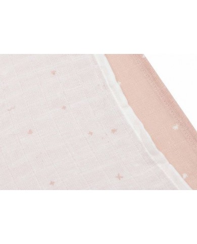 Tétra Gaze de Coton 70x70cm Twinkling - Wild Rose - 3 Unités