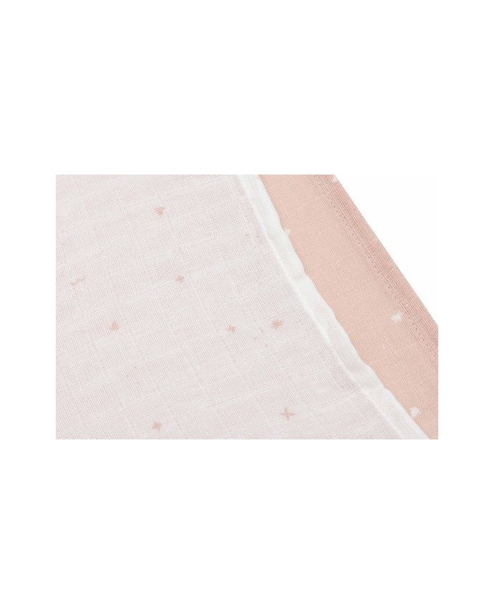 Tétra Gaze de Coton 70x70cm Twinkling - Wild Rose - 3 Unités