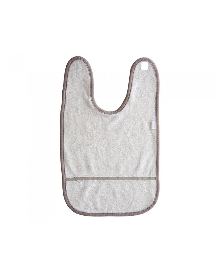 bavoir velcro large  creme bavoir velcro large  creme