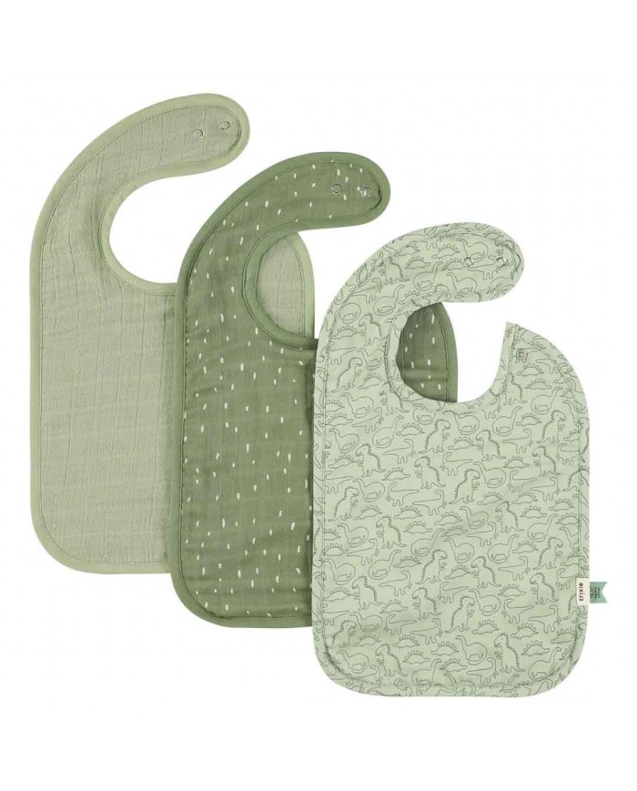 Lot de 3 bavoirs - Daring Dino