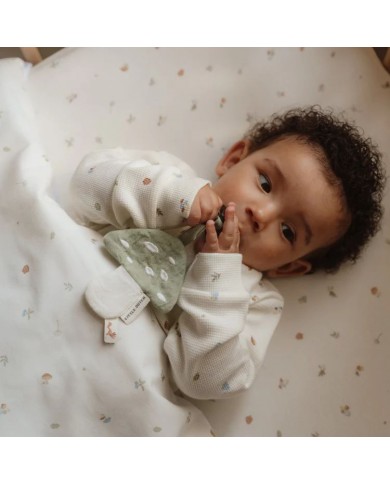 Doudou attache-sucette mousseline Champignon Doudou attache-sucette mousseline Champignon