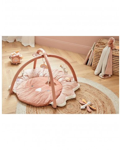 Tapis d'éveil Popsie en Veloudoux, rose poudré