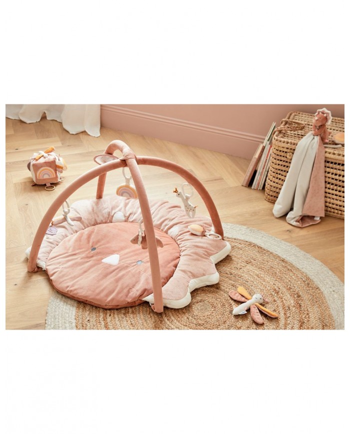 Tapis d'éveil Popsie en Veloudoux, rose poudré