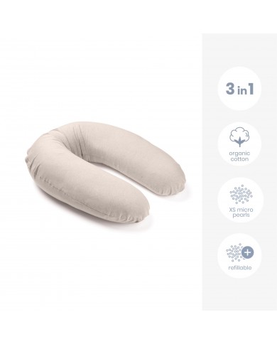 Grand coussin d'allaitement buddy - Chiné sand Grand coussin d'allaitement buddy - Chiné sand