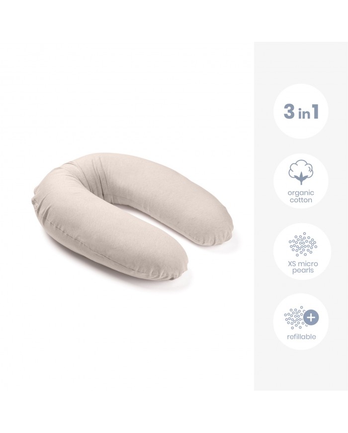 Grand coussin d'allaitement buddy - Chiné sand Grand coussin d'allaitement buddy - Chiné sand
