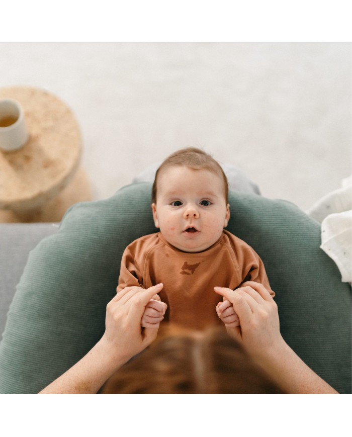 Grand coussin d'allaitement buddy - Corduroy green