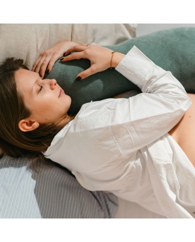 Grand coussin d'allaitement buddy - Corduroy green