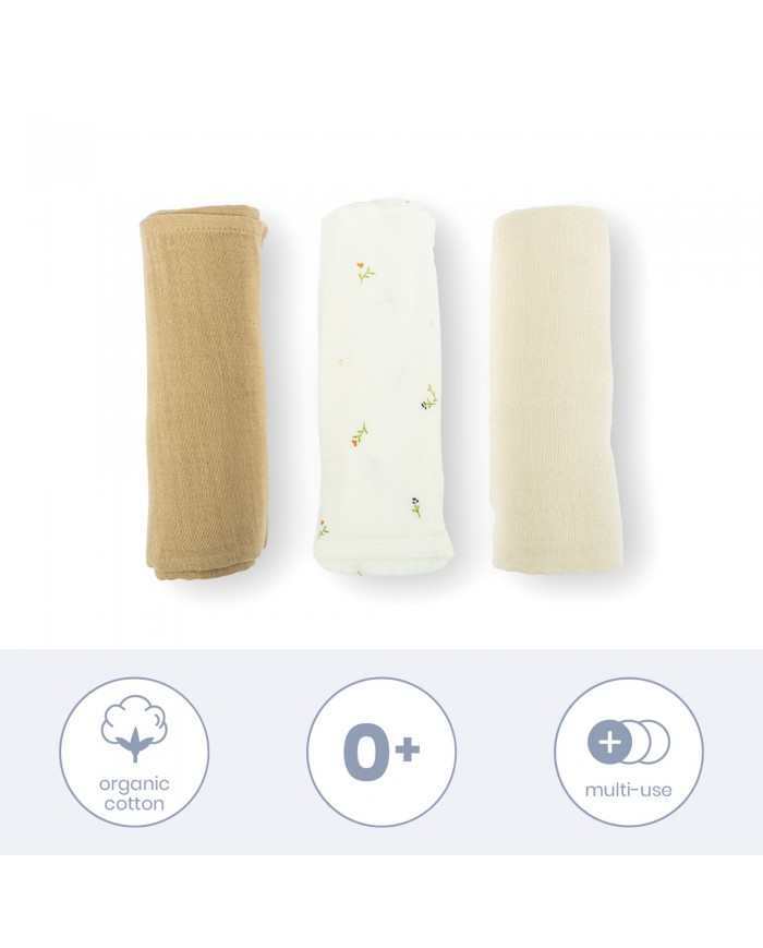 Lot de 3 tétras Lovely 70x70cm - Sweaty cream