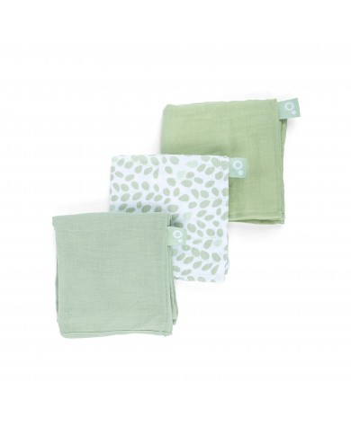 Lot de 3 tétras Lovely 70x70cm - Mini leaves green Lot de 3 tétras Lovely 70x70cm - Mini leaves green