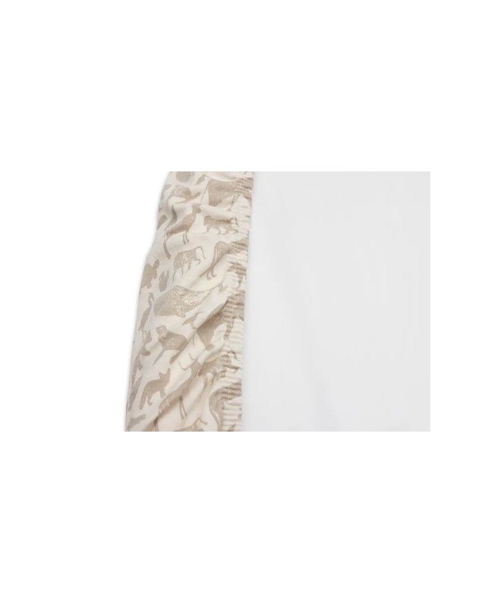 Housse matelas à Langer Jersey 50x70cm Animals - Nougat