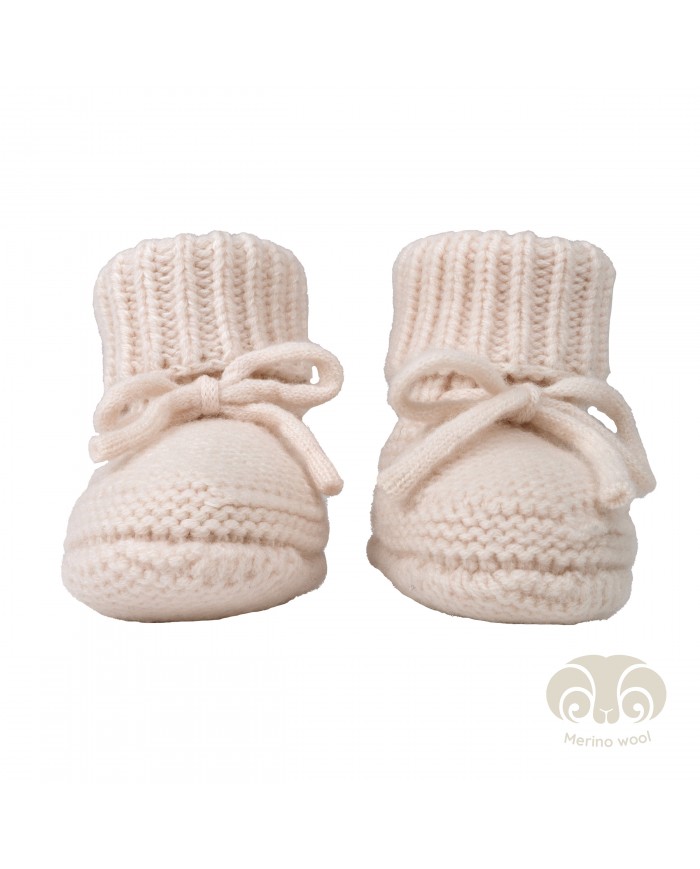 Chaussons bébé en laine Mérinos - Birch - 0-6 mois