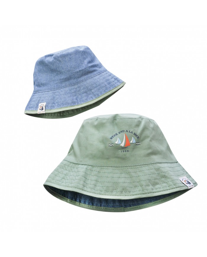 Bob réversible Memphis - Peppermint+chambray