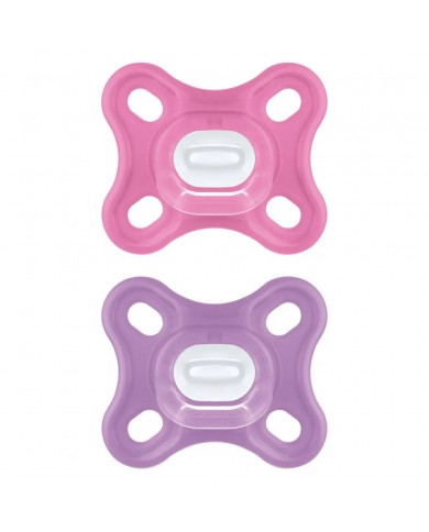 Sucettes Comfort silicone - 0-3mois - Cherry blossom/Lavender Sucettes Comfort silicone - 0-3mois - Cherry blossom/Lavender