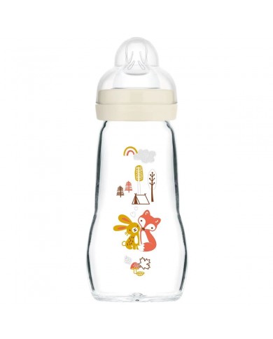 Biberon en verre 260 ml - 2mois+ - Matt linen