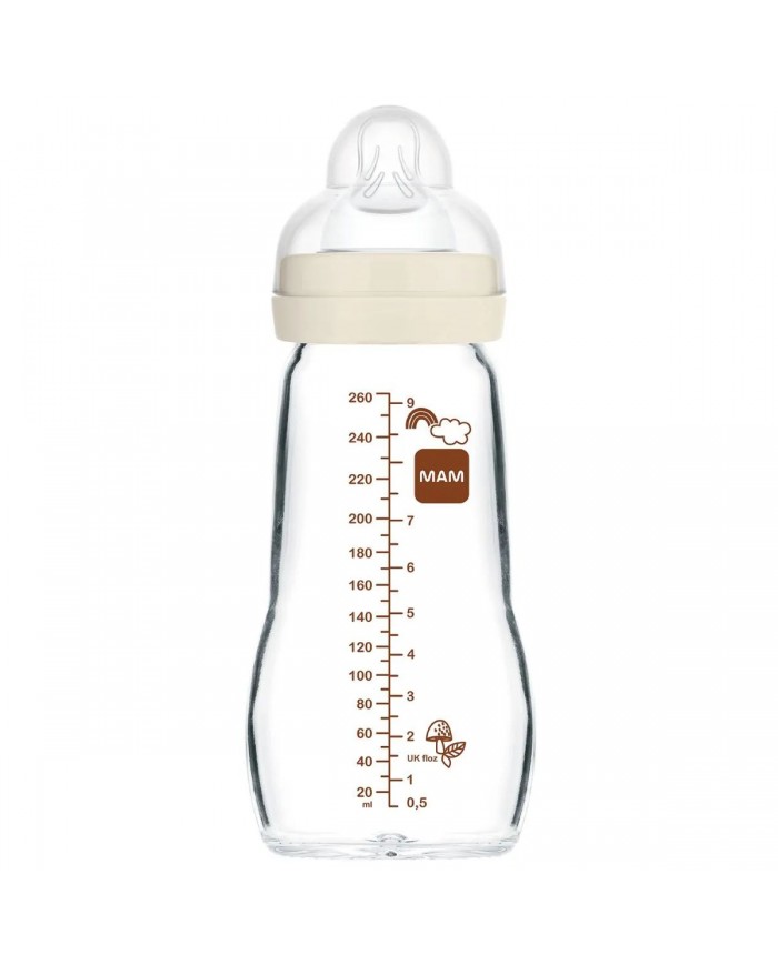 Biberon en verre 260 ml - 2mois+ - Matt linen