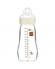 Biberon en verre 260 ml - 2mois+ - Matt linen