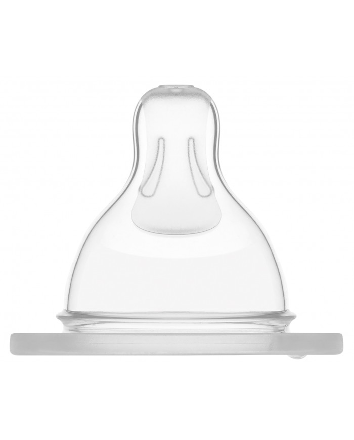 Lot de 2 tétines 0 en silicone - 0 mois - Extra lent