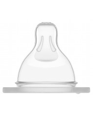 Lot de 2 tétines 0 en silicone - 0 mois - Extra lent