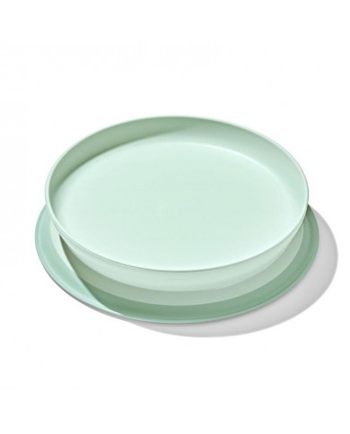 Assiette avec ventouse en silicone Stick & stay - Opal Assiette avec ventouse en silicone Stick & stay - Opal