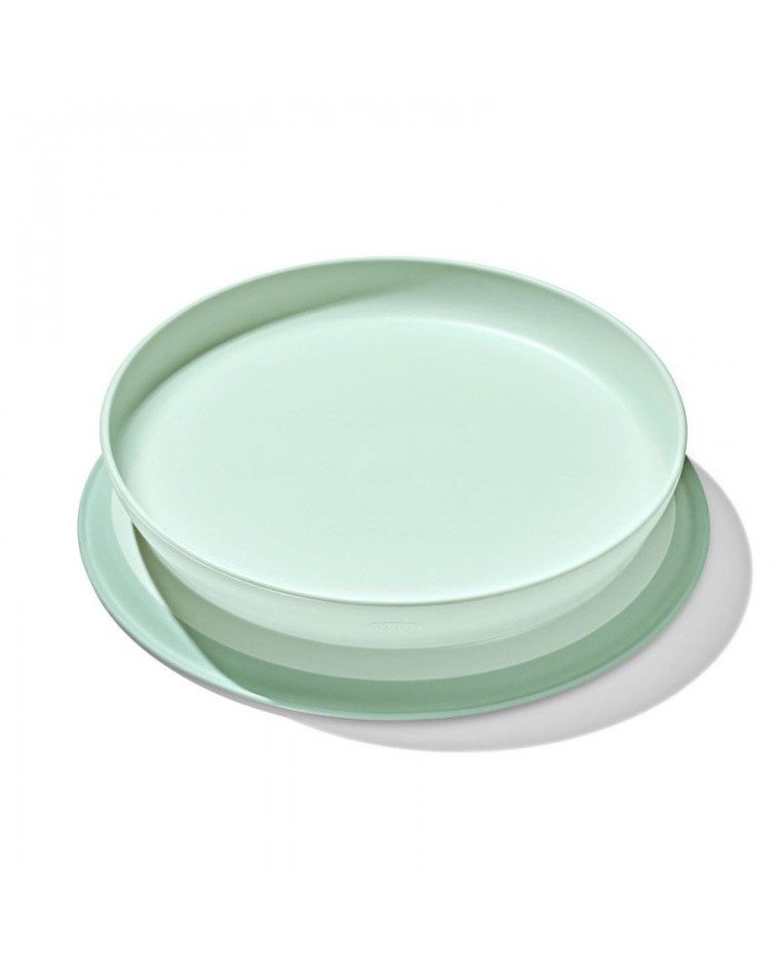 Assiette avec ventouse en silicone Stick & stay - Opal