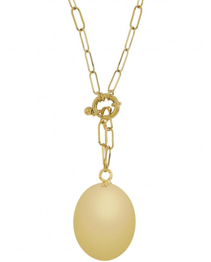 Nola - Bola ovale doré - chaîne doré