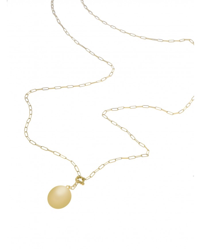 Nola - Bola ovale doré - chaîne doré