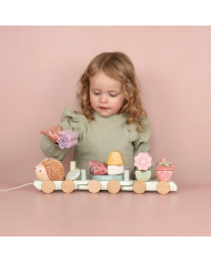 Train de blocs en bois - rose - Fairy Garden