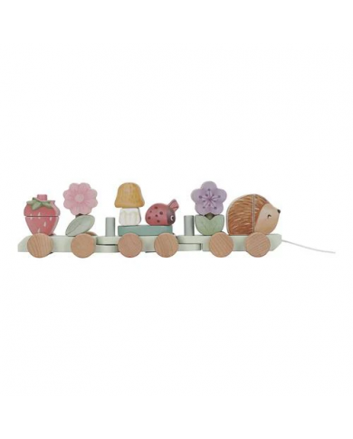 Train de blocs en bois - rose - Fairy Garden