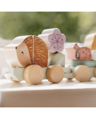 Train de blocs en bois - rose - Fairy Garden