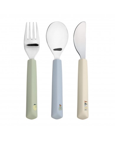 Couverts en silicone (3 pcs) - Happy Fruits, Lemon Couverts en silicone (3 pcs) - Happy Fruits, Lemon