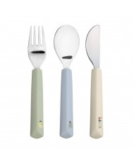 Couverts en silicone (3 pcs) - Happy Fruits, Lemon